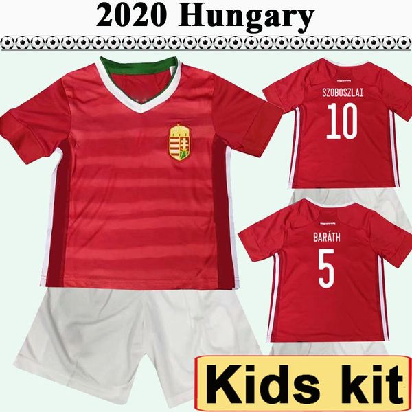 

2020 hungary willi orban national team kids kit soccer jerseys european cup szoboszlai balogh home red football shirts child uniforms, Black