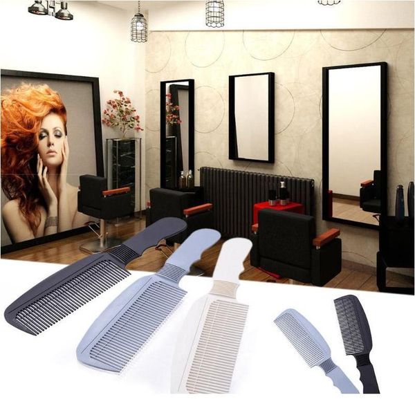 

1pc carbon fiber anti-static 3d hairdressing comb clipper hair styling tools haircut comb brush 1p jllkey, Silver