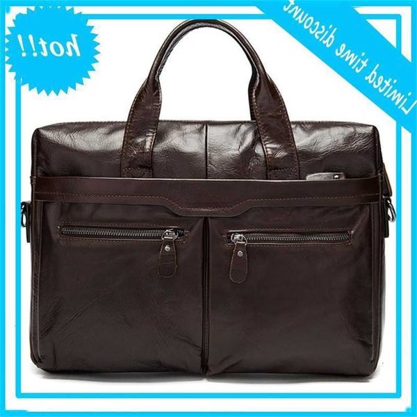 

men's genuine office bags for men lapbriefcases messenger bag leather totes