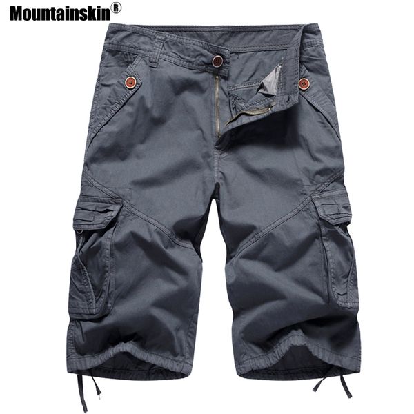 

mountainskin summer men's cargo knee length military camo male jogger casual loose board shorts men brand clothing sa513