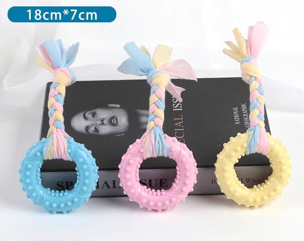 

dog biting ring toy dog soft rubber molar toy pet bite cleaning tooth toy increase the intelligence of pets tool wmtmzl comb2010