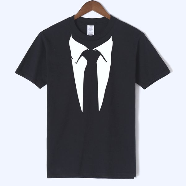 

men's fashion o neck active personalized fake suit tie print design new hip hop short sleeve sport hooded sweatshirt hoodie men t shirt