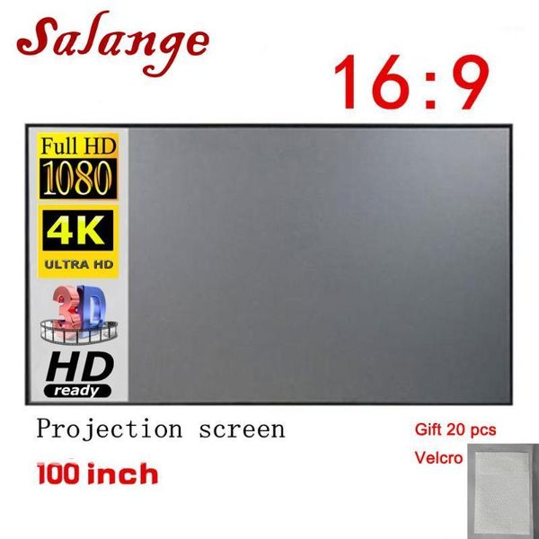 

projection screens vip 100 inch salange projector screen , reflective fabric cloth for yg300 j15 xgimi h2 halo mogo dlp projector1