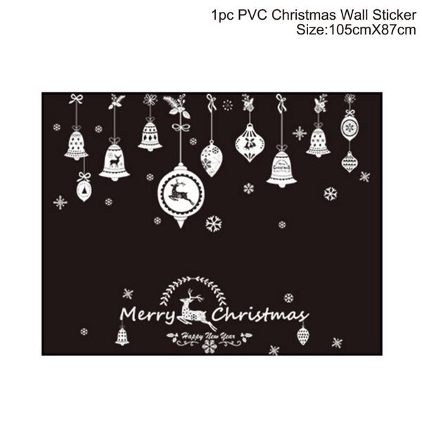 

merry christmas wall stickers window glass stickers christmas decorations for home 2020 christmas ornaments xmas new year 2021 qylput
