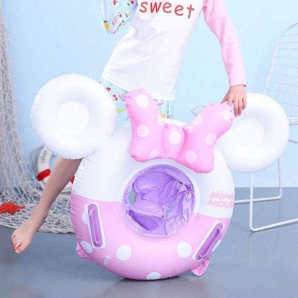 

children's inflatable circle baby float kids swimming ring with seat beach inflatable summer water play pool toys swim ring wmtfab xhlo