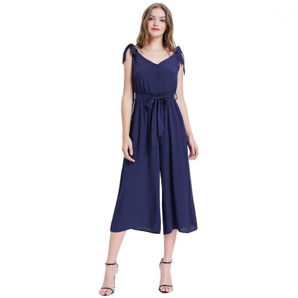 

2019 new ladies jumpsuit casual fashion sleeveless stretch solid high waist bodycon women slim fit jumpsuit plus size1, Black;white