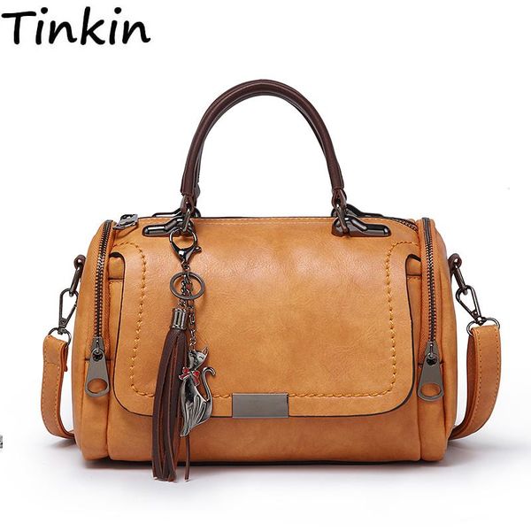 

tinkin большая емкость мешка pu кожаный мешок плеча женщин путешествия