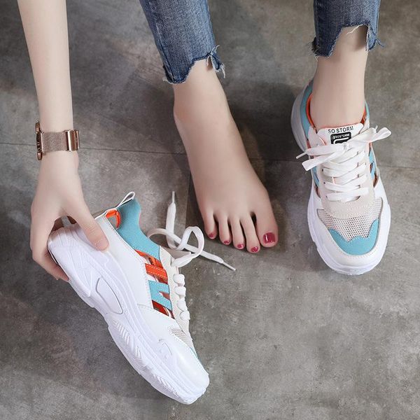 

women platform sneakers 2020 new summer ulzzang breathable fashion casual shoes harajuku ins wild woman sandals retro shoes 4027, Black