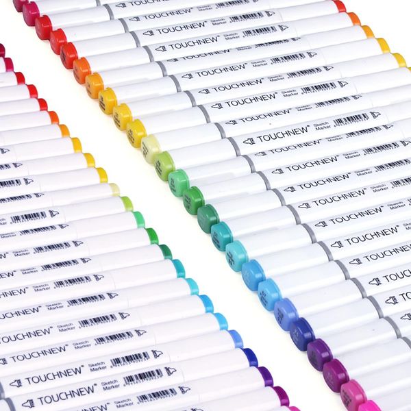 

touchnew 40/60/80/168 colors dual tips art marker pen alcohol markers set school art supplies sketch manga drawing