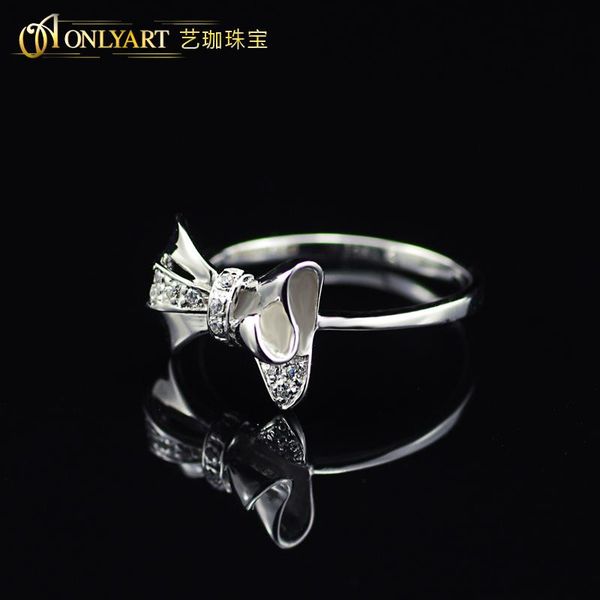 

band rings onlyart fashion 100% sterling silverring jewelry silver 925 bowknot for girls jewellery