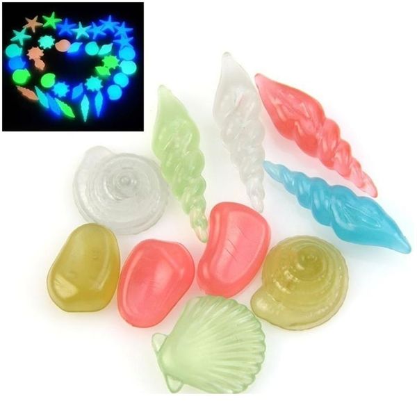 

10pcs mix color pebble rocks aquarium decorative luminous stones glow in dark garden decor road outdoor fish tank de qyljvk