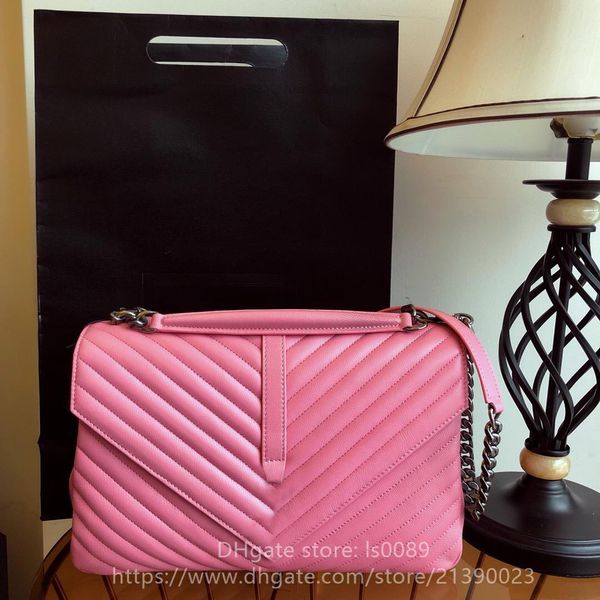 

designer fashion genuine leather ladies chain style shoulder bag messenger bag 24cm ing