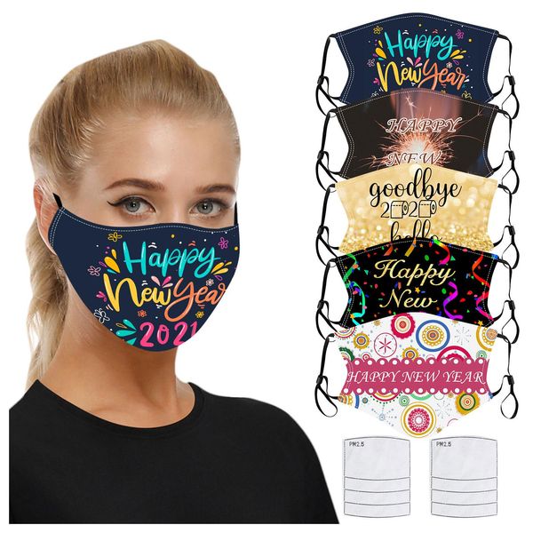 

2021 navidad маска письмо конструктор маске моющиеся принт 12шт maski бинты masque tissus lavable mascarillas wmtmso otsweet
