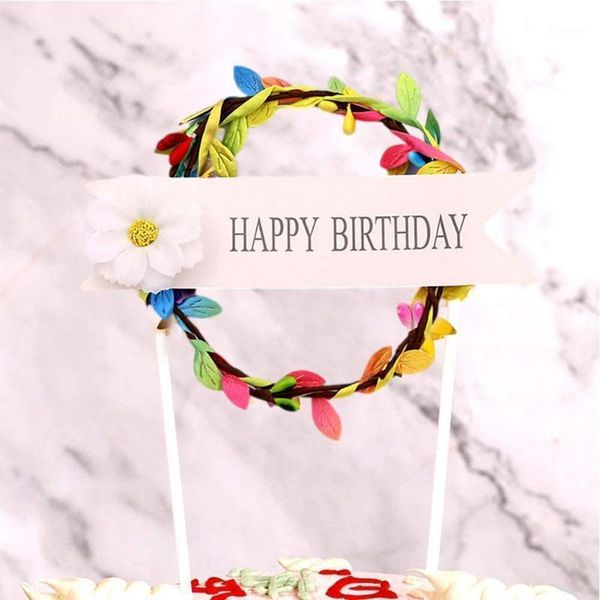 

mori serie krans cake decoratie plug-in bloem fee bakken insert krans verjaardag gelukkige rotan decoratie bruids y7n31