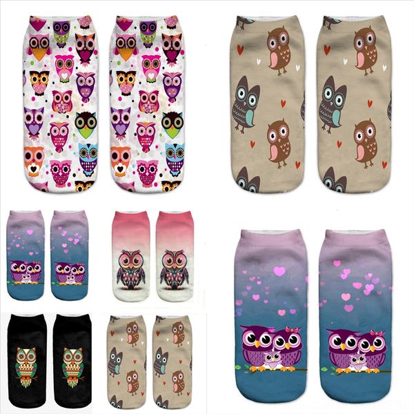 

1esdj men's animal print mid casual socks spring and autumn personality tide owl cotton league sports legend sock tube of, Black