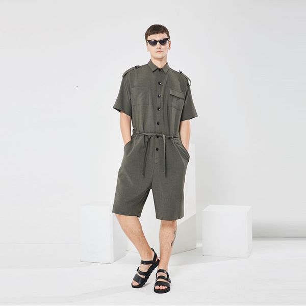 

2021 New S-5xl!! Catsuit Casual Trend of Summer Men's Fine European American Style Photography Street H7U3, White;black