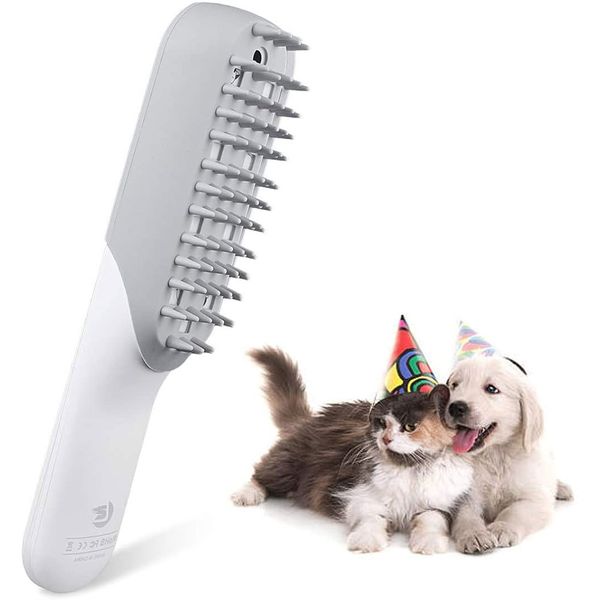 

dog brush and cat brush, usb pets grooming massage comb for bad smell removes, small & medium short or long hair pet grooming brush, Silver