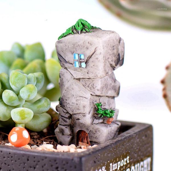 

stone castle mini house miniatura fairy garden aquarium ornament craft decor miniature dollhouse home decoration diy accessories1