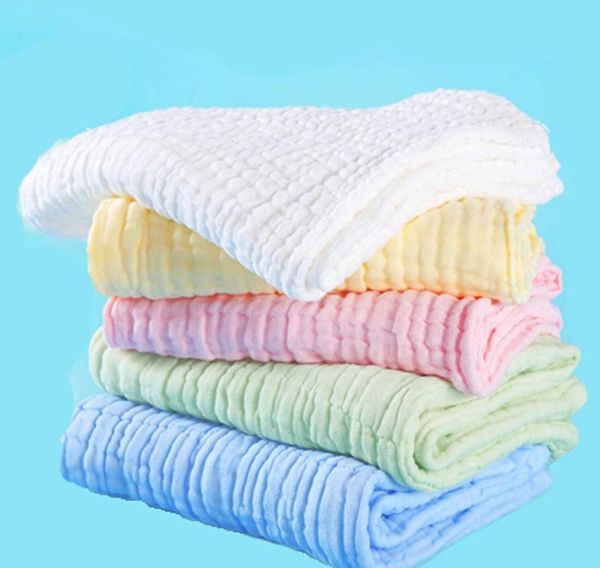 

10 шт. / лот нагрудник newborn gaunal saliva baby cotton 6 оптовые - младенные детские мыть муслин ткань ткань желтинки полотенце лицевые сл