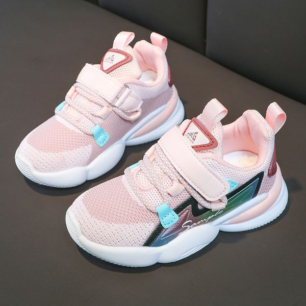 

recoisin 2020 new children fashion sports for girls breathable mesh casual sneakers boys kids shoes chaussure enfant, Black