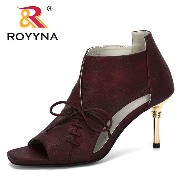 

royyna 2020 new designers trendy shoes women sandal wedding party fashion open toe lady girl high metal heels pump feminimo, Black