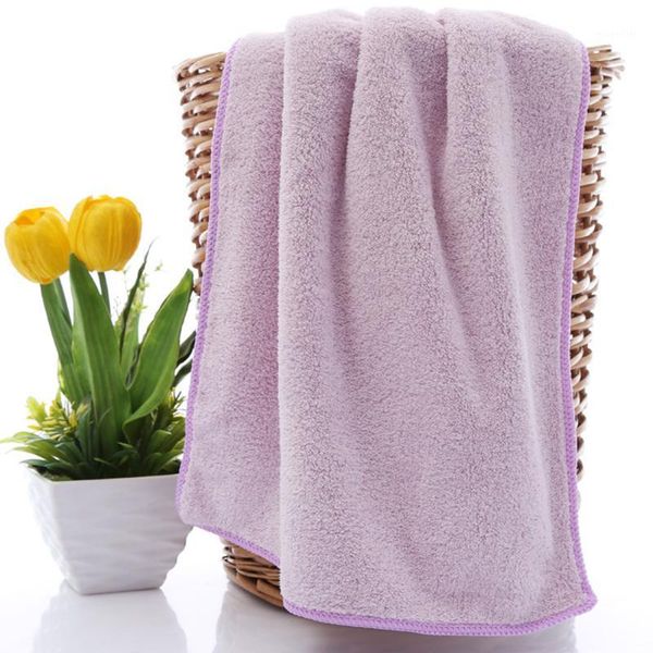

35*75cm bath swimming dry hair double-sided camping towel microfiber salon water absorbent coral velvet cleaning car washing1