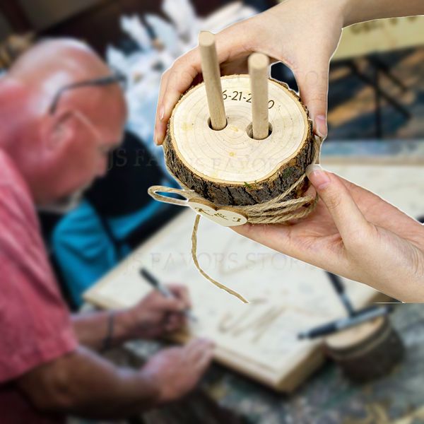 

case custom new couples 1pcs name date guide word wedding marriage forest party decoration guest signature pen holder