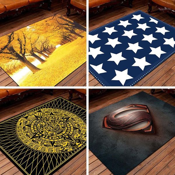 

nordic polyester 3d printed carpets for living room bedroom decor carpet kids room play area rug child crawl tatami non-slip mat1