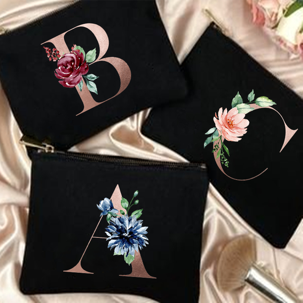 

designer bags letter print women cosmetic bag bridesmaid makeup case beauty toiletries organizer wash storage pouch wedding par