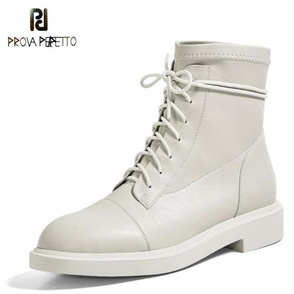 

prova perfetto удобные плоские ботинки женщин мода крест-tied круглый toe botas mujer зима низкий каблук дышащий sexy короткие сапоги, Black