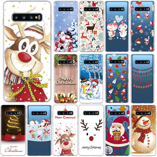 

rfbgsamsung galaxy s104g + s10e christmas deer tpu sheath, samsung s10plus s10e silicone back sheathzasw