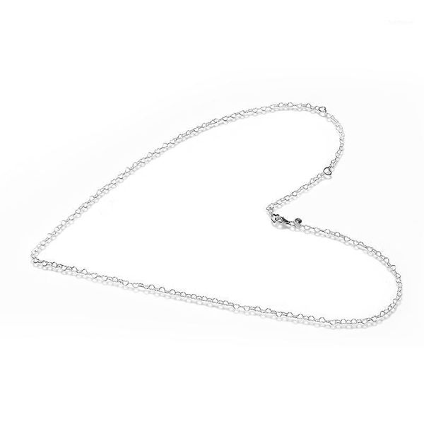 

joined hearts necklace fits for beads & charms diy necklace chain fashion female jewelry sterling silver jewelry1