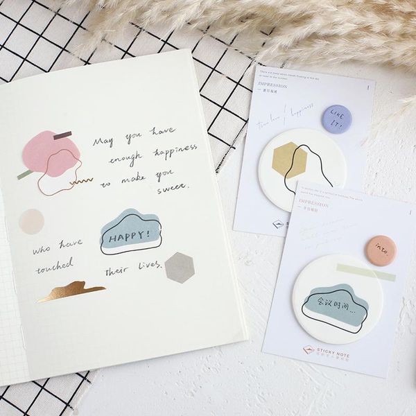 

4 шт. свежие цветные липкие заметки впечатления после памятки pad дневник планировщик маркер ит наклейки офисные школьные принадлежности fm1