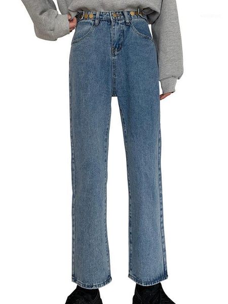 

2020 vrouwen effen kleur hoge taille slanke bell-bottom denim broek pantalon female jeans vrouwelijke hoge taille jeans1, Blue