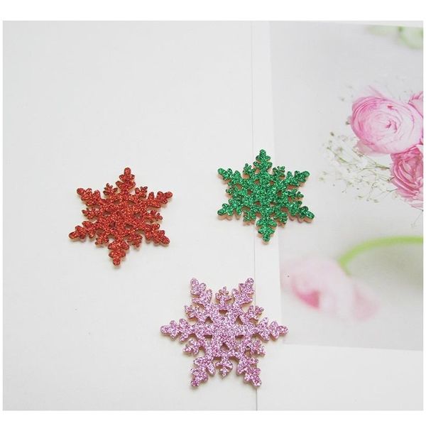 

christmas decoration supplies garland gift greeting card material accessories gold powder snowflake pendant child hairpin headdress