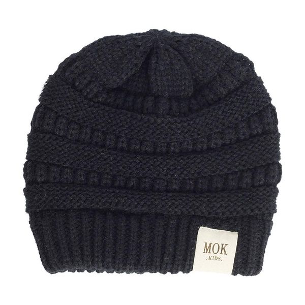 

beanies baby hat with label winter children hat knitted cute cap for girls boys casual solid color girls hat toddler h wmttmg, Yellow