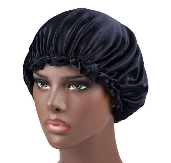 

новый сплошной цвет шелковый атлас ночной шляпа женщины голова обложка спящий кэпс капота уход за волосами f wmthax outupshop, Blue;gray