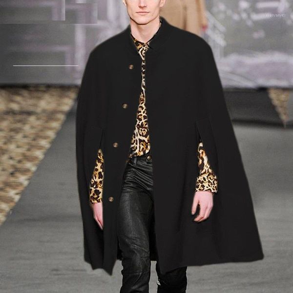 

running jackets fashion winter men cloak outfit long sleeve warm fleece jacket cool male coat windproof plus size street wear1, Black;red