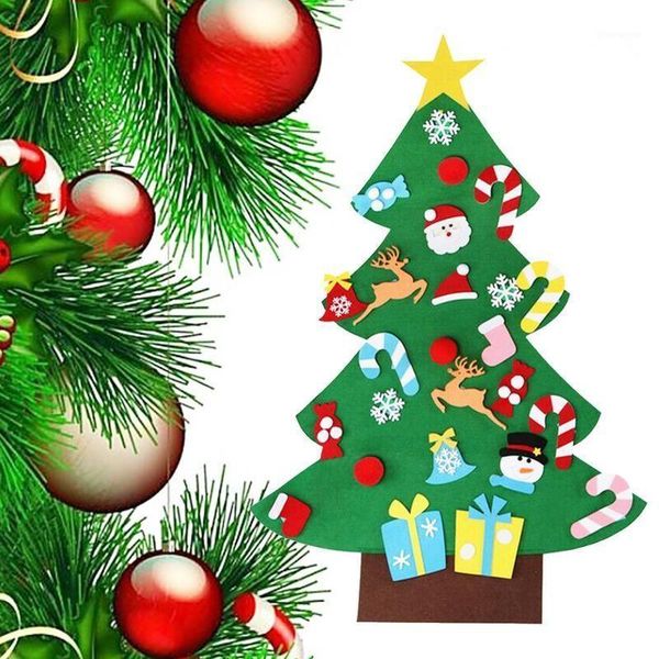 

diy felt christmas tree new year's door wall hanging ornaments artificial tree kids toys christmas decoration 95*70cm1