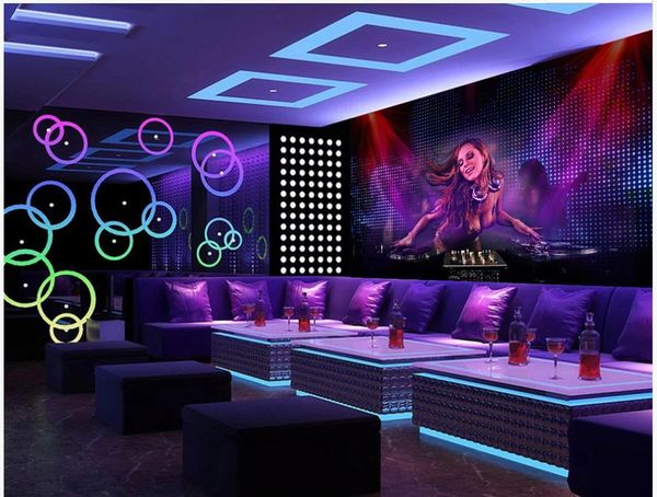 Personalizzato foto wallpaper per pareti 3D murales sfondi musica bellezza sexy DJ roccia colorate carte sfondo parete decorazione della casa dinamico 3D