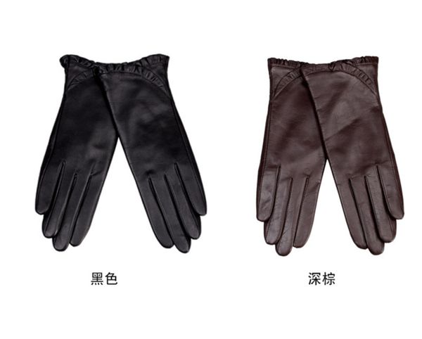 

fashion women' warm autumn and winter touch screen leather gloves, Blue;gray