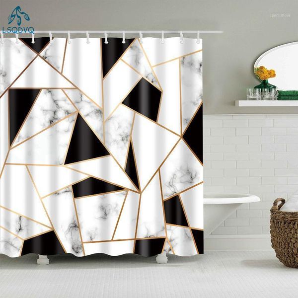 

shower curtains decorative geometric bathroom curtain geometry frabic waterproof polyester home textile with hooks1