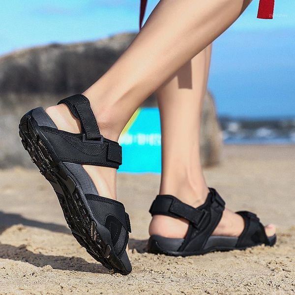 

slip playa casual outdoor sandale sandalia homens shoes flat comfort sandles s praia beach slippers de walking mens roman plage1, Black