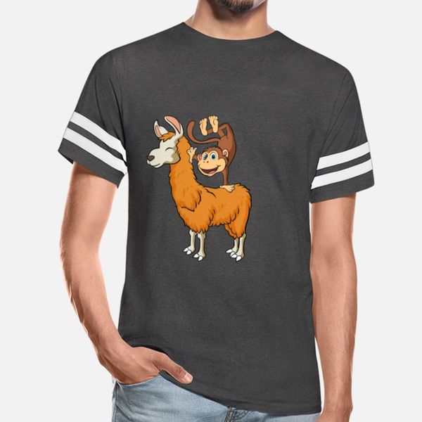 

monkey riding llama animal friend handstand monkey designers graphic t shirt crewneck digital printing slim fit tracksuit hoodie sweatshirt