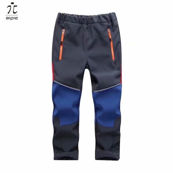 

waterproof autumn winter children patchwork keep warm trousers kids boys girls windproof waterproof sport children pants lj201019, Blue