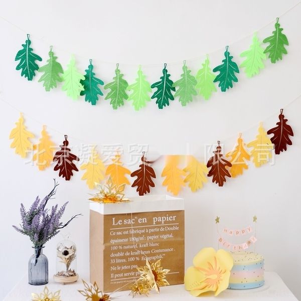 

hlmhr thanksgiving day ornament colorful decoration green yellow leaves thanksgiving day banner decoration color color ornament flag colorfu