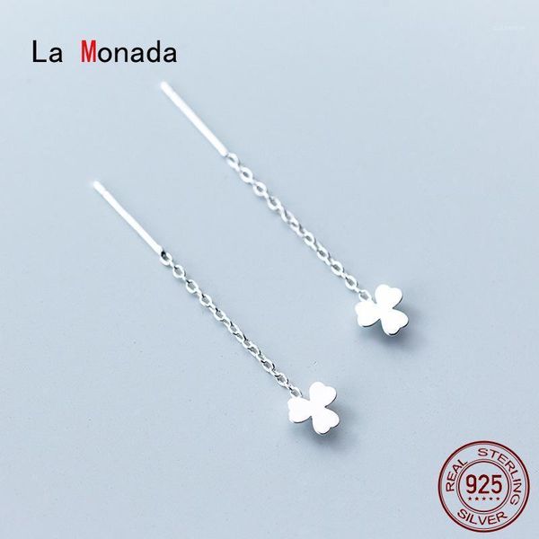 

la monada leaf flower dangle women drop silver earrings 925 sterling silver short fine jewelry for women hanging korean earrings1