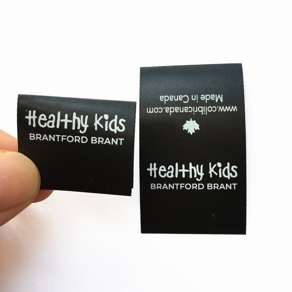 

custom printed labels care label 1000pcs customized black printed labels wash care label satin printed tag care instruction label