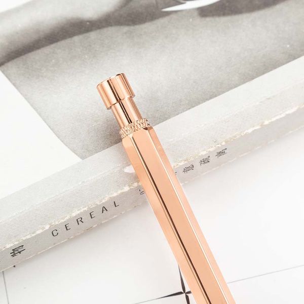 

Business Metal Ballpoint Pens 1.0mm Black Ink Push Style Rollball Pen Retro Writing Pen School Office Supplies Stationery Gift