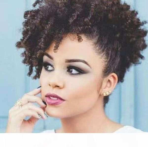 

natural brazilian remy kinky curly pony tail hair piece good review fashions natural hair puff women hair extension 140g, Black